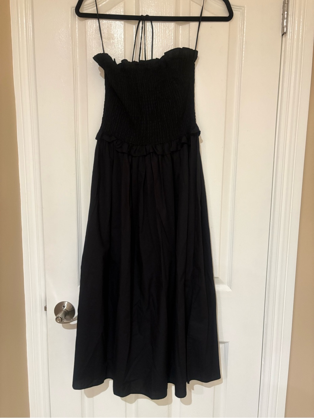 H&M Black Smocked Strap Sundress